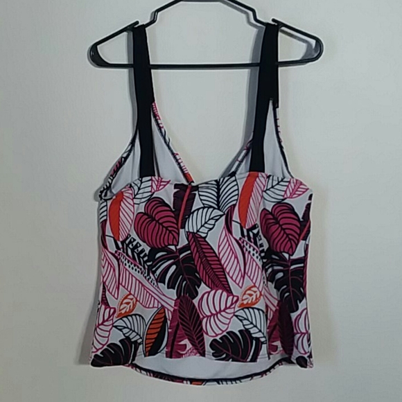 VM size 18 Pink Blue Orange Floral Tankini Top - Picture 4 of 5